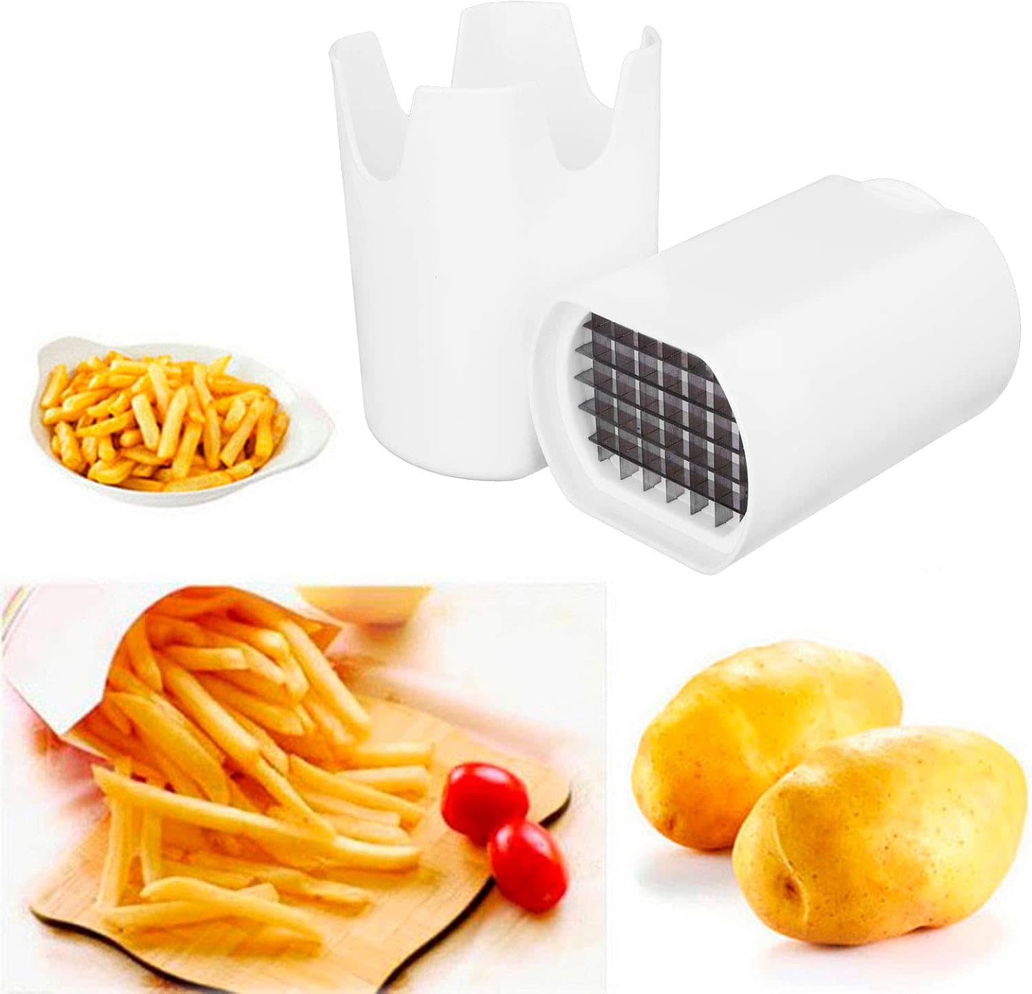 French Fry Cutter – Easy & Durable Potato Chipper for Home & Restaurant