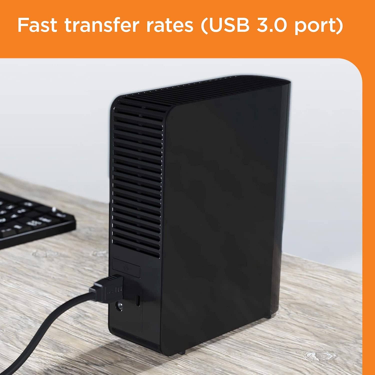 WD 20TB Elements Desktop External Hard Drive – USB 3.0 Plug-and-Play Storage